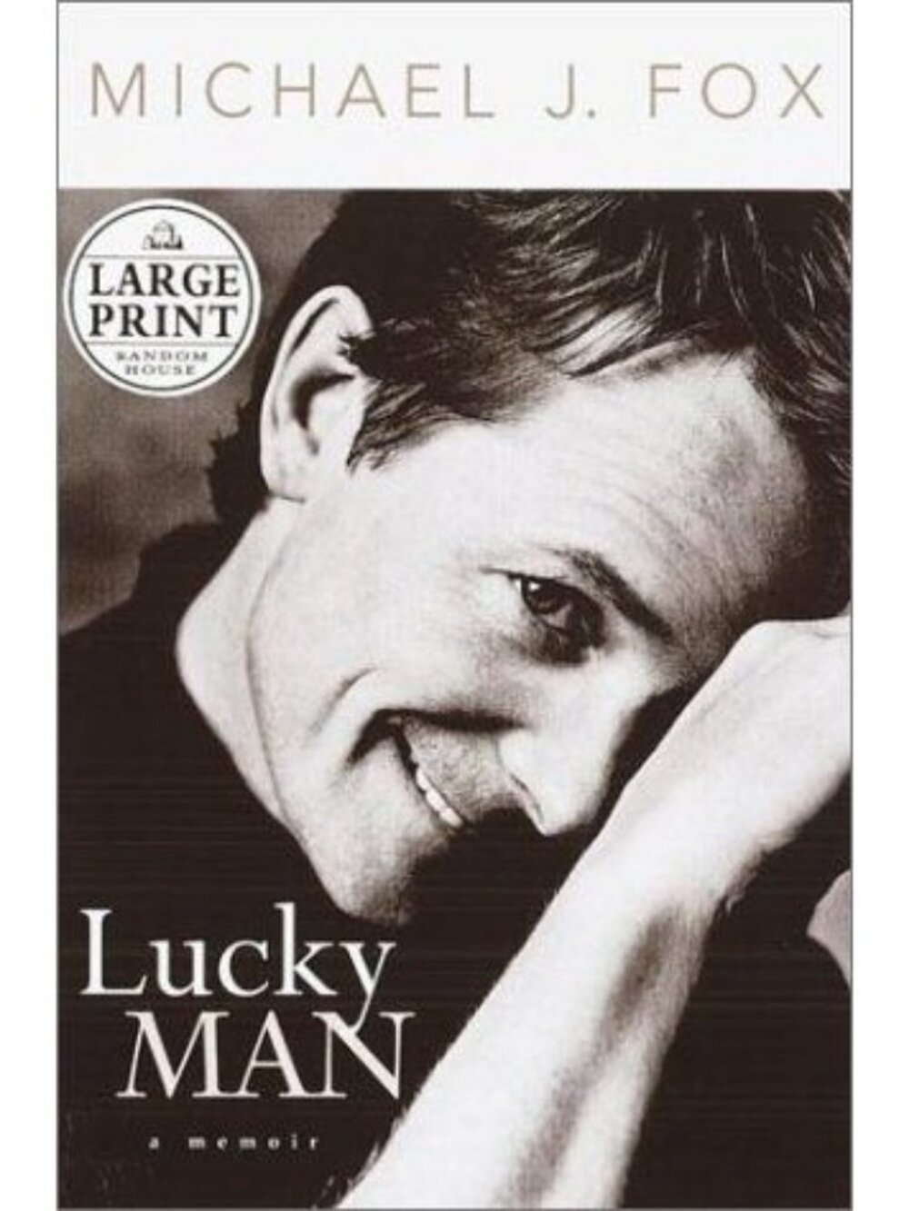 Lucky Man Michael J. Fox 2002 Large Print Hardcover Memoir Pre-Owned - Good